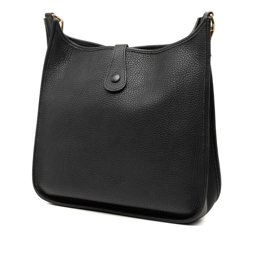 Hermes Evelyne GM Crossbody Shoulder Bag, Black, Taurillon Clemence Leather, ... - Picture 2 of 6